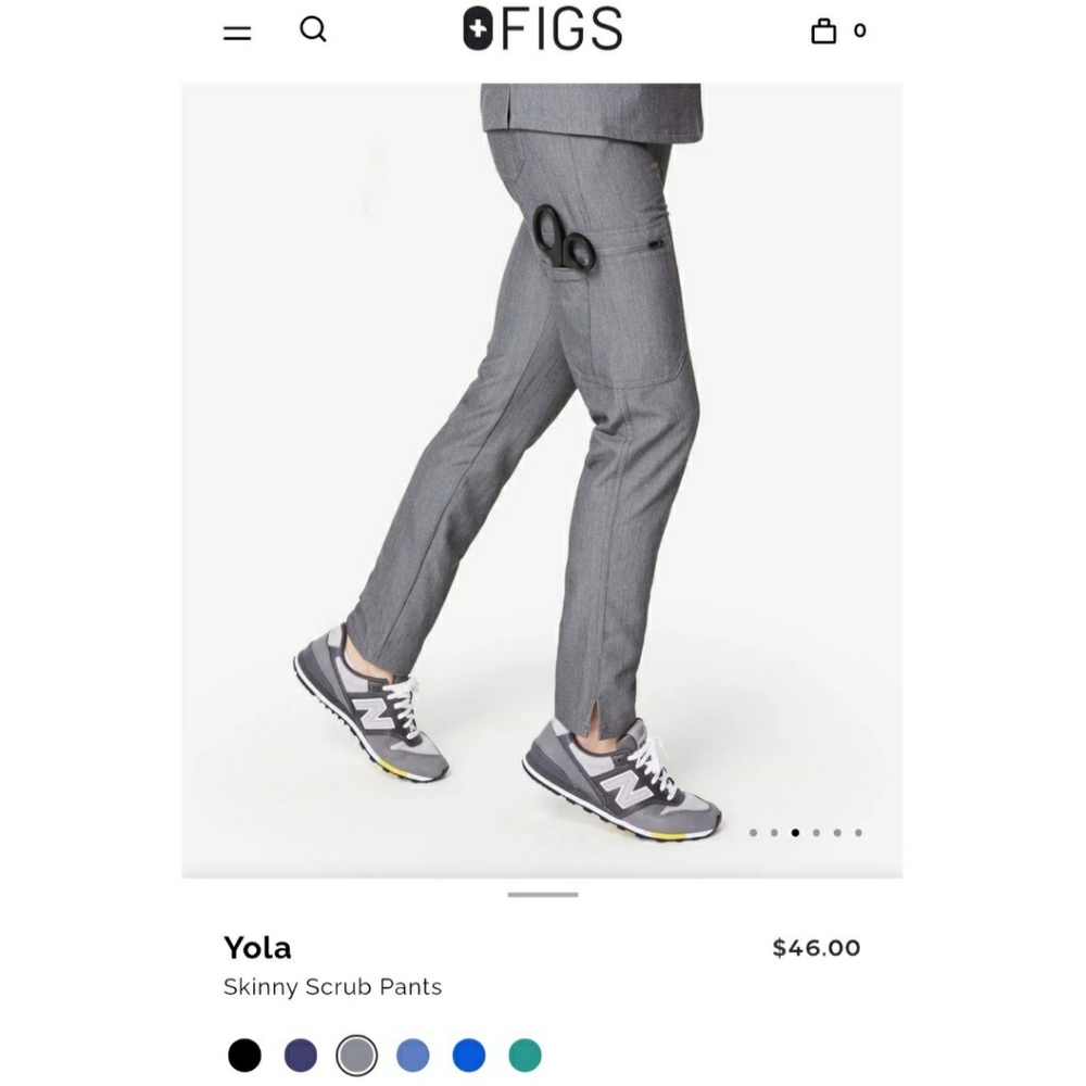 Figs scrub pants in graphite grey